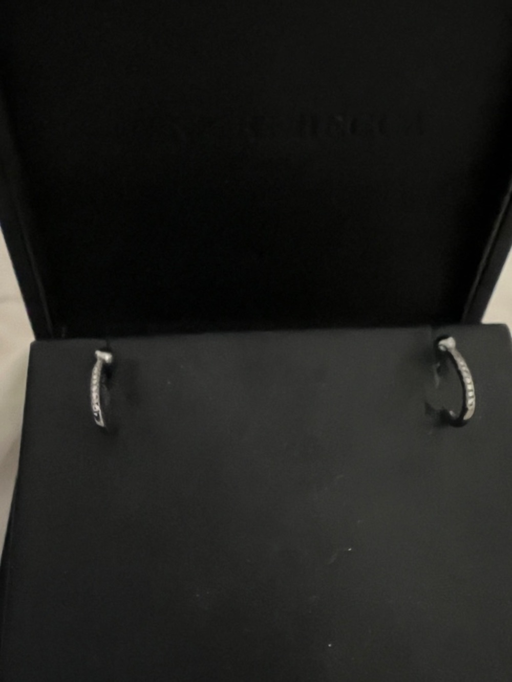 Dana Rebecca Designs Custom Diamond Black Rhodium Huggie Hoops